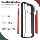 Clear Shockproof Metal Frame Samsung S21 Case