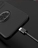 Hybrid Armor Rugged Shockproof Case with Slim Magnetic Holder Ring Stand for iPhone 12