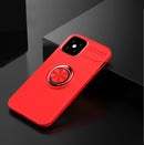 Hybrid Armor Rugged Shockproof Case with Slim Magnetic Holder Ring Stand for iPhone 12