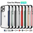 Clear Shockproof Metal Frame iPhone 12 Case